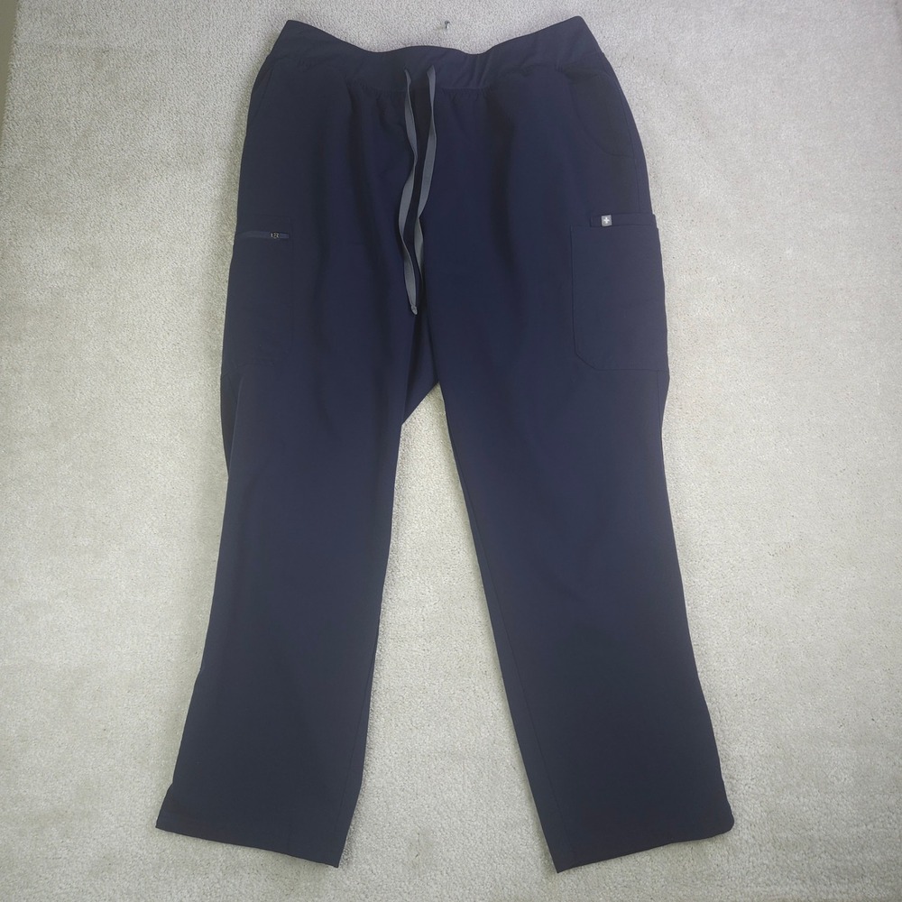 FIGS Yola Scrub Pants Womens 3XL Navy High Waisted  Cargo Nurse Medical‎ Dental